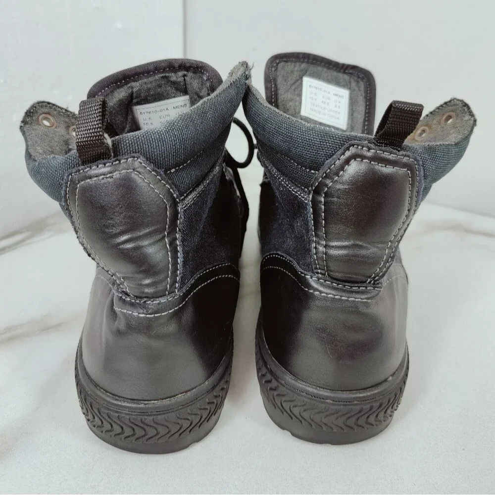 Levi's Men's Dayton Black Distressed Denim Lace Up Combat Boots, Sz 10.5